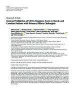 prikaz prve stranice dokumenta External Validation of UDCA Response Score in Slovak and Croatian Patients with Primary Biliary Cholangitis