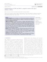 prikaz prve stranice dokumenta Supplementation of EPA and DHA in pregnant women with type 1 diabetes mellitus