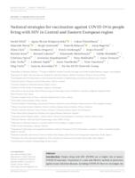 prikaz prve stranice dokumenta National strategies for vaccination against COVID‐19 in people living with HIV in Central and Eastern European region
