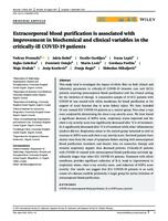 prikaz prve stranice dokumenta Extracorporeal blood purification is associated with improvement in biochemical and clinical variables in the critically-ill COVID-19 patients