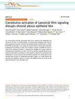 prikaz prve stranice dokumenta Constitutive activation of canonical Wnt signaling disrupts choroid plexus epithelial fate