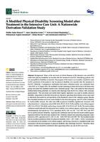 prikaz prve stranice dokumenta A Modified Physical Disability Screening Model after Treatment in the Intensive Care Unit: A Nationwide Derivation-Validation Study