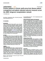 prikaz prve stranice dokumenta Practice patterns in chronic graft-versus-host disease patient management and patient reported outcome measures across the EBMT allogeneic transplantation network