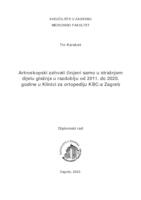prikaz prve stranice dokumenta Artroskopski zahvati činjeni samo u stražnjem dijelu gležnja u razdoblju od 2011. do 2020. godine u Klinici za ortopediju KBC-a Zagreb