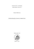 prikaz prve stranice dokumenta Embolizacija mioma maternice