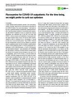 prikaz prve stranice dokumenta Fluvoxamine for COVID‐19 outpatients: For the time being, we might prefer to curb our optimism