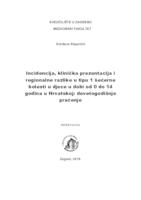 prikaz prve stranice dokumenta Incidencija, klinička prezentacija i regionalne razlike u tipu 1 šećerne bolesti u djece u dobi od 0 do 14 godina u Hrvatskoj: devetogodišnje praćenje