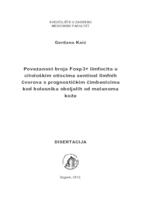 prikaz prve stranice dokumenta Povezanost broja Foxp3+ limfocita u citološkim otiscima sentinel limfnih čvorova s prognostičkim čimbenicima kod bolesnika oboljelih od melanoma kože 