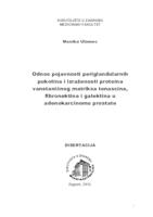 prikaz prve stranice dokumenta Odnos pojavnosti periglandularnih pukotina i izraženosti proteina vanstaničnog matriksa tenascina, fibronektina i galektina u adenokarcinomu prostate