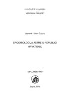 prikaz prve stranice dokumenta Epidemiologija astme u Republici Hrvatskoj