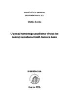 prikaz prve stranice dokumenta Utjecaj humanoga papiloma virusa na razvoj nemelanomskih tumora kože 