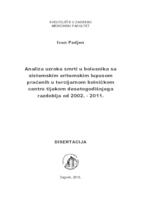 prikaz prve stranice dokumenta Analiza uzroka smrti u bolesnika sa sistemskim eritemskim lupusom praćenih u tercijarnom bolničkom centru tijekom desetogodišnjega razdoblja od 2002. - 2011. 