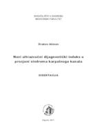 prikaz prve stranice dokumenta Novi ultrazvučni dijagnostički indeks u procjeni sindroma karpalnoga kanala 