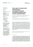 prikaz prve stranice dokumenta Case report: A patient with mitochondrial neurogastrointestinal encephalomyopathy and chronic intestinal failure