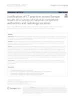 prikaz prve stranice dokumenta Justification of CT practices across Europe: results of a survey of national competent authorities and radiology societies