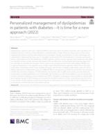 prikaz prve stranice dokumenta Personalized management of dyslipidemias in patients with diabetes—it is time for a new approach (2022)