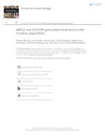 prikaz prve stranice dokumenta ABCG2 and SLCO1B1 gene polymorphisms in the Croatian population