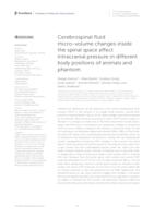 prikaz prve stranice dokumenta Cerebrospinal fluid micro-volume changes inside the spinal space affect intracranial pressure in different body positions of animals and phantom