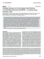 prikaz prve stranice dokumenta Teaching resources for the European Open Platform for Prescribing Education (EurOP2E)—a nominal group technique study