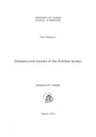 prikaz prve stranice dokumenta Diseases and injuries of the achilles tendon