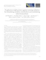 prikaz prve stranice dokumenta D-galactose might protect against ionizing radiation by stimulating oxidative metabolism and modulating redox homeostasis
