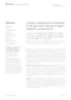 prikaz prve stranice dokumenta Human complement component C3 N-glycome changes in type 1 diabetes complications