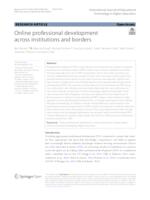 prikaz prve stranice dokumenta Online professional development across institutions and borders