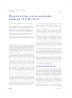 prikaz prve stranice dokumenta Umjetna inteligencija u medicinskoj edukaciji – friend or foe?