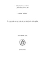 prikaz prve stranice dokumenta Prevencija krvarenja iz varikoziteta jednjaka
