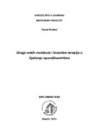 prikaz prve stranice dokumenta Uloga malih molekula i biološke terapije u liječenju spondiloartritisa