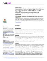 prikaz prve stranice dokumenta Associations between plasma protein, IgG and IgA N-glycosylation and metabolic health markers in pregnancy and gestational diabetes