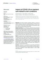 prikaz prve stranice dokumenta Impact of COVID-19 on inpatient care related to skin conditions