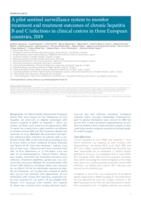 prikaz prve stranice dokumenta A pilot sentinel surveillance system to monitor treatment and treatment outcomes of chronic hepatitis B and C infections in clinical centres in three European countries, 2019