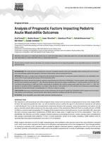 prikaz prve stranice dokumenta Analysis of Prognostic Factors Impacting Pediatric Acute Mastoiditis Outcomes