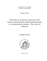 prikaz prve stranice dokumenta Prevalence of chronic diseases risk factors and specific health determinants in a transitional country - The case of Kosova