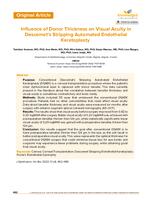 prikaz prve stranice dokumenta Influence of Donor Thickness on Visual Acuity in Descemet’s Stripping Automated Endothelial Keratoplasty