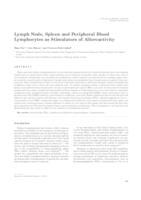 prikaz prve stranice dokumenta Lymph node, spleen and peripheral blood lymphocytes as stimulators of alloreactivity 