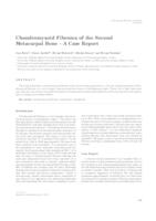 prikaz prve stranice dokumenta Chondromyxoid fibroma of the second metacarpal bone - a case report 