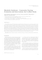 prikaz prve stranice dokumenta Metabolic syndrome--community nursing evaluation and intervention: the CroHort study 