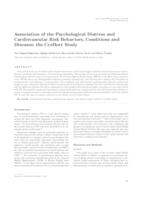 prikaz prve stranice dokumenta Association of the psychological distress and cardiovascular risk behaviors, conditions and diseases: the CroHort study 
