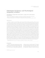 prikaz prve stranice dokumenta Pathological pregnancy and psychological symptoms in women 