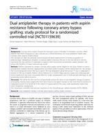 prikaz prve stranice dokumenta Dual antiplatelet therapy in patients with aspirin resistance following coronary artery bypass grafting: study protocol for a randomized controlled trial 