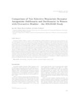 prikaz prve stranice dokumenta Comparison of two selective muscarinic receptor antagonists (solifenacin and darifenacin) in women with overactive bladder--the SOLIDAR study 