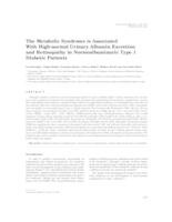 prikaz prve stranice dokumenta The metabolic syndrome is associated with high-normal urinary albumin excretion and retinopathy in normoalbuminuric type 1 diabetic patients 