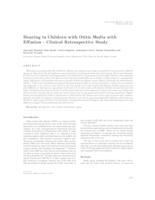 prikaz prve stranice dokumenta Hearing in children with otitis media with effusion--clinical retrospective study 