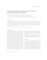 prikaz prve stranice dokumenta Calcifying epithelial odontogenic tumor of the maxilla (Pindborg tumor) 