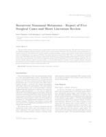 prikaz prve stranice dokumenta Recurrent sinonasal melanoma - report of five surgical cases and short literature review 