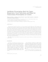 prikaz prve stranice dokumenta Antibiotic prescription rate for upper respiratory tract infections and risks for unnecessary prescription in Croatia 