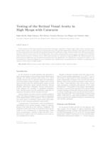 prikaz prve stranice dokumenta Testing of the retinal visual acuity in high myopia with cataracts 