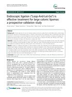 prikaz prve stranice dokumenta Endoscopic ligation ("Loop-And-Let-Go") is effective treatment for large colonic lipomas: a prospective validation study